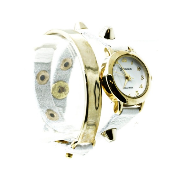 Leather Wrap Around Studded Watch - Picture 2 of 3